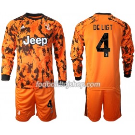 Juventus Matthijs de Ligt 4 Børn 3. Fodboldsæt 2020-21 L/S (+ Korte bukser)